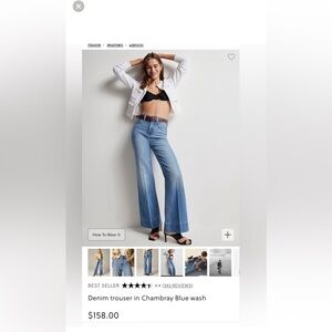 J. Crew Denim Trouser in Chambray Blue Wash